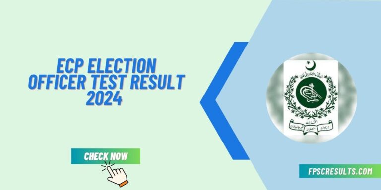 ECP Election Officer Test Result 2024