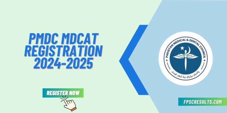 PMDC MDCAT Registration 2024-2025 Online Apply