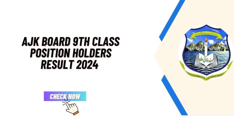 AJK Mirpur Board 9th Class Position Holders Result 2024 Announced