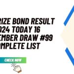 200 Prize bond Result 2024 Today 16 September Draw #99 Complete list