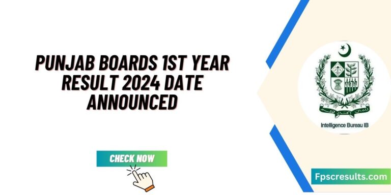 Punjab Boards 1st Year Result 2024 Date