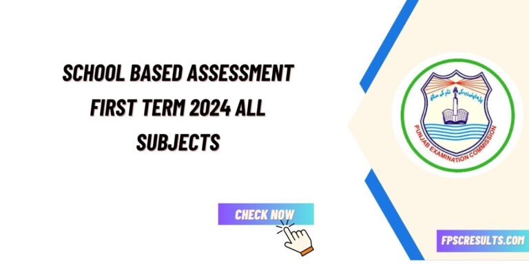 School Based Assessment First Term 2024 All Subjects Download PDF